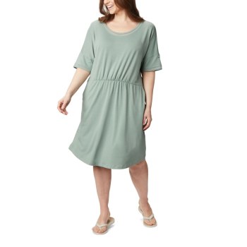 Columbia PFG Slack Water Knit Plus Size, Vestidos Verdes Claro Para Mujer | 124370-KRW